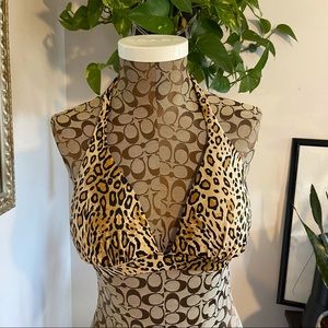 🐆 VS Leopard Print Bikini Top Size L 🐆